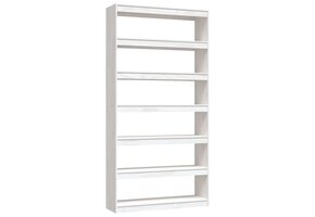 vidaXL Boekenkast/Kamerscherm Grenenhout Wit - 64% Korting!