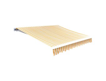 vidaXL Luifeldoek 500x300 cm Canvas Oranje/Wit - 51% Korting!