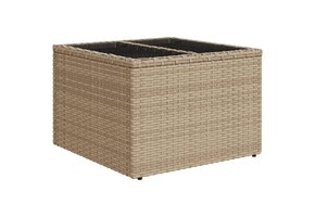 vidaXL Tuintafel Poly Rattan Beige - 55x55x37 cm - Nu 51% Korting!