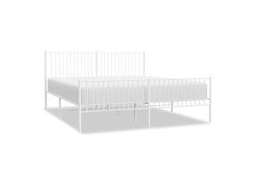 vidaXL Bedframe Metaal Wit 200x200 cm - 60% Korting!