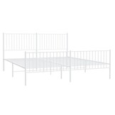 vidaXL Bedframe Metaal Wit 200x200 cm - 60% Korting!