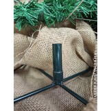 Kunstkerstboom 180 cm - Met sneeuw & dennenappels, houten stam