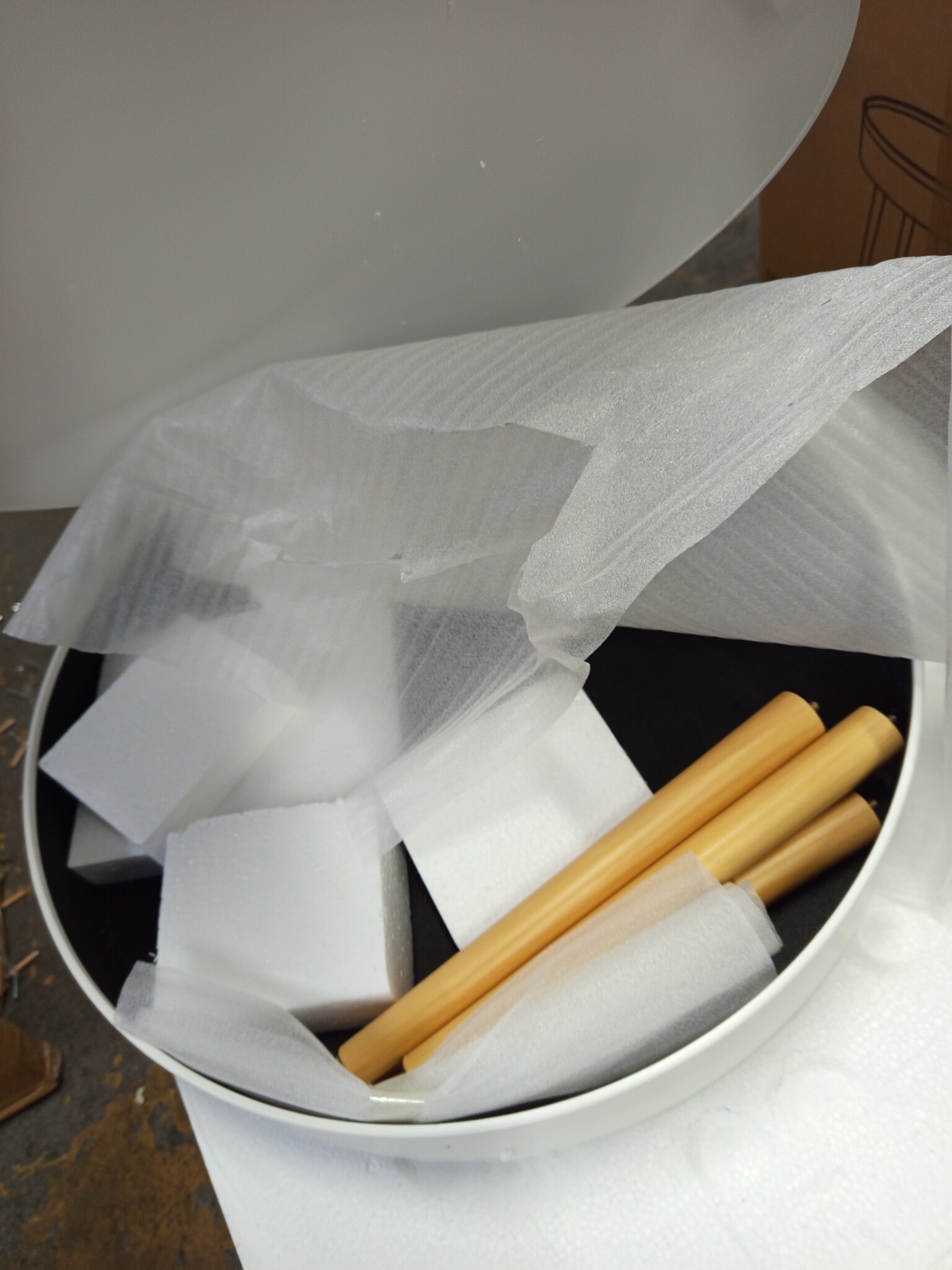 Houten salontafel met opbergruimte - Wit - 60x60x40 cm