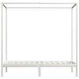 vidaXL Hemelbedframe Grenenhout Wit 100x200 - 40% Korting!