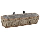 vidaXL Balkonbakken 60 cm Wicker (2 st) - 55% Korting!
