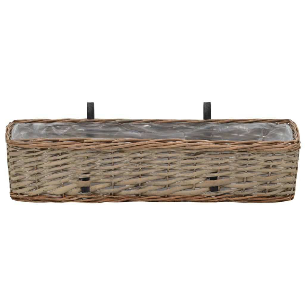 vidaXL Balkonbakken 60 cm Wicker (2 st) - 55% Korting!