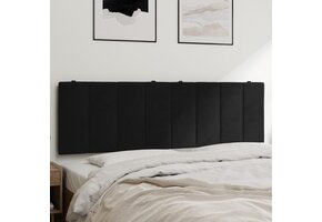 vidaXL Hoofdbordkussen Hanko 160cm Zwart Fluweel - 46% Korting
