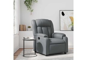 vidaXL Fauteuil Verstelbaar Kunstleer Grijs - Nu 35% Korting!