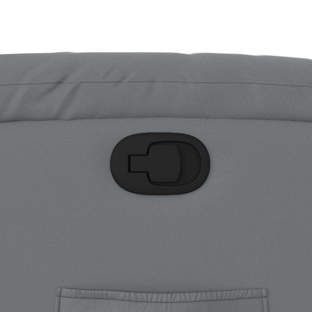 vidaXL Fauteuil Verstelbaar Kunstleer Grijs - Nu 35% Korting!