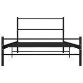 vidaXL Bedframe Zwart Metaal 90x200 cm - 55% Korting!