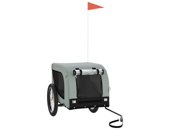vidaXL Hondenfietstrailer Grijs/Zwart - 55% Korting!