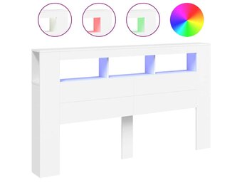 vidaXL Hoofdeinde met LED Wit - 55% Korting!
