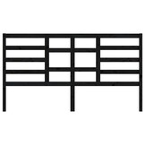 vidaXL Hoofdbord Grenenhout Zwart - 40% Korting!