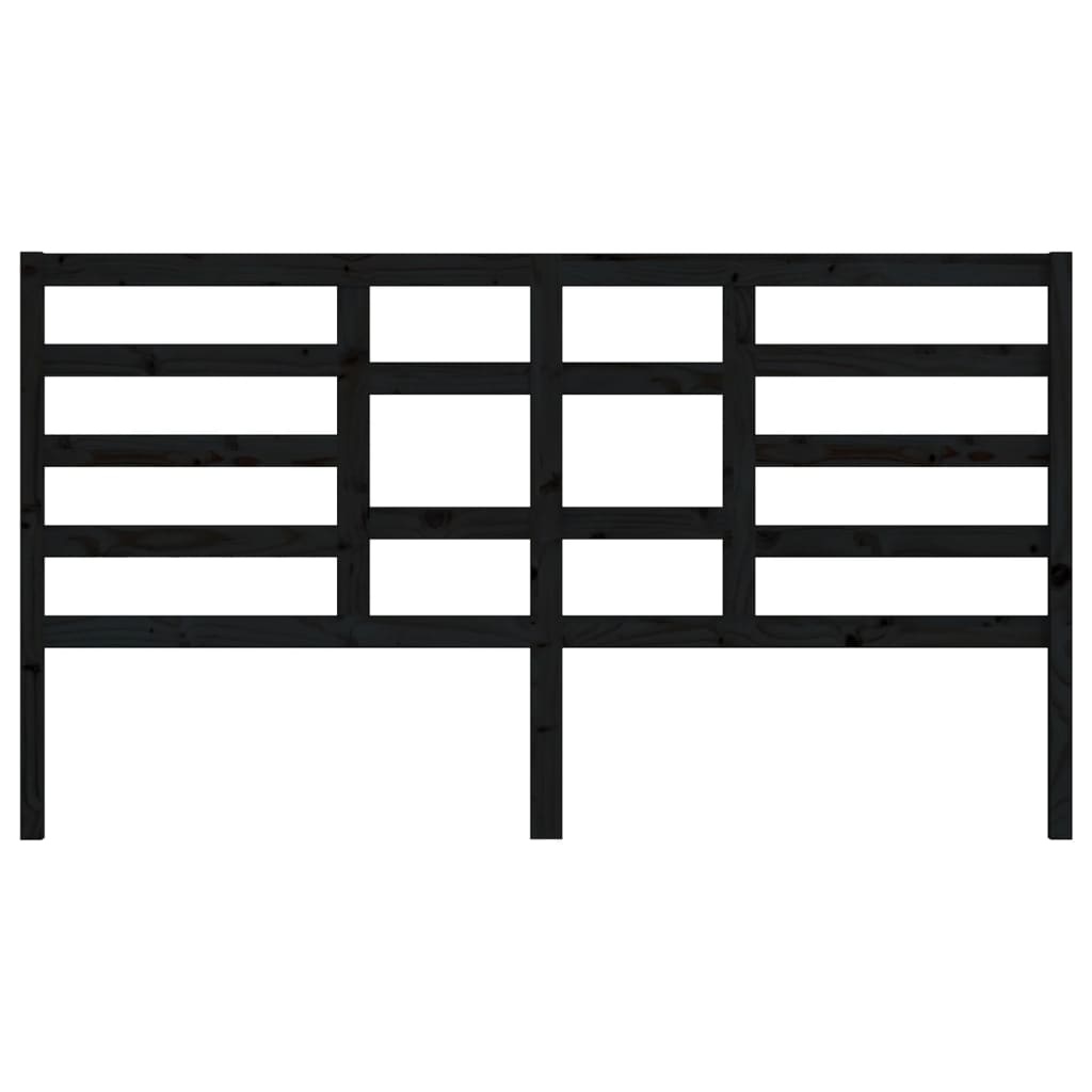 vidaXL Hoofdbord Grenenhout Zwart - 40% Korting!