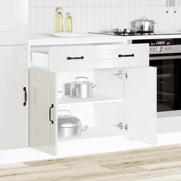 vidaXL Keuken onderkast Kalmar Hoogglans Wit - 40% Korting!