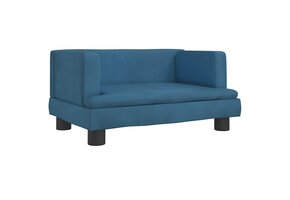 vidaXL Kinderbank Blauw Fluweel - 55% Korting