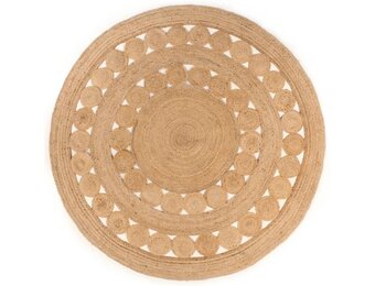 vidaXL Gevlochten Jute Tapijt Rond 210 cm | 51% Korting