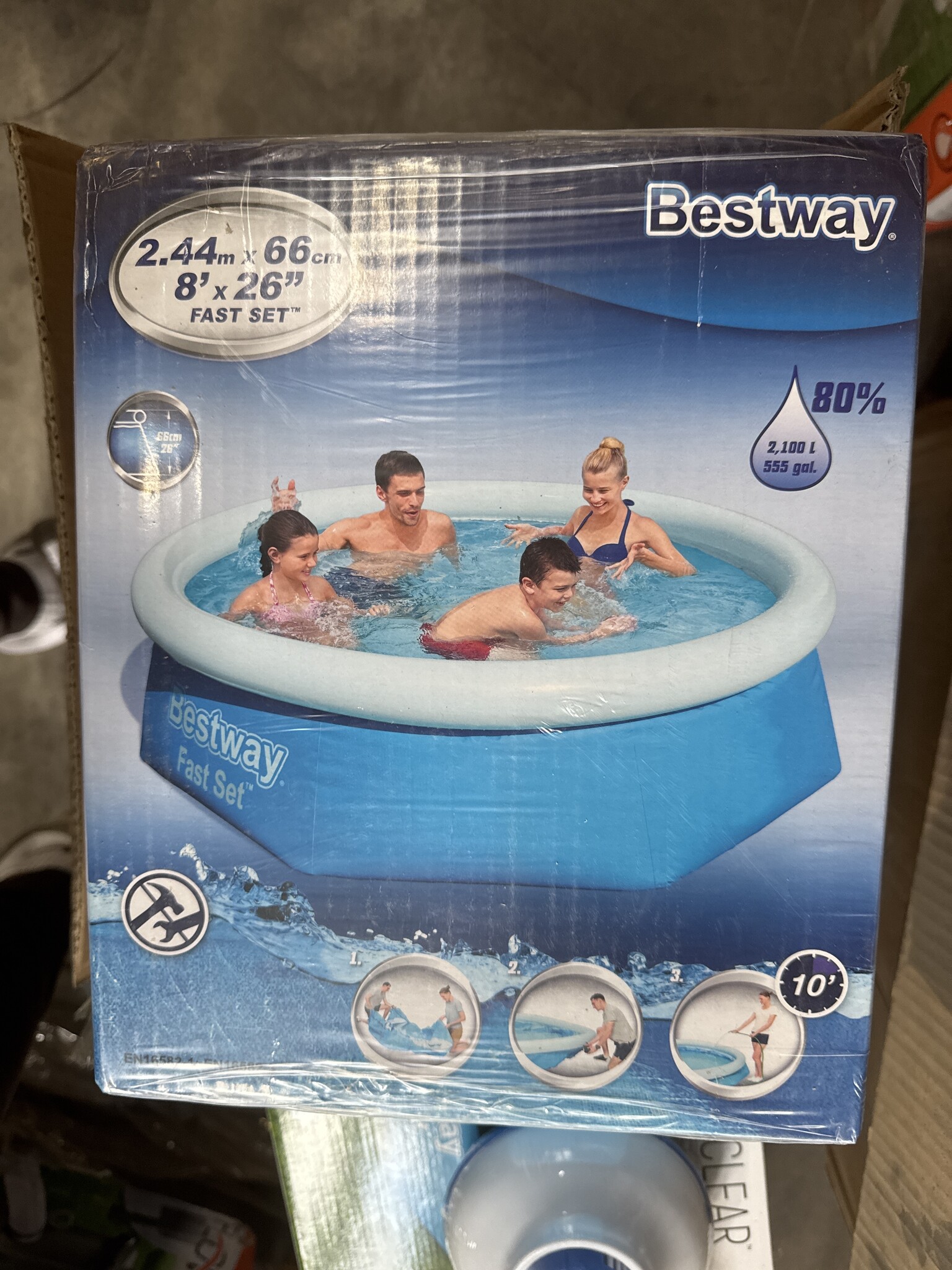 Bestway Fast Set Zwembad - Rond 244x61cm - Blauw - 51% Korting!
