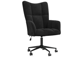 vidaXL Relaxstoel Fluweel Zwart - 40% Korting