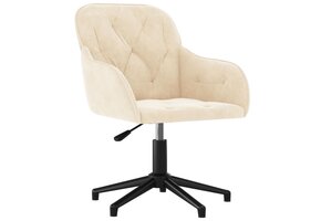 vidaXL Kantoorstoel Fluweel Crème - 55% Korting!
