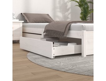 vidaXL Bedlades 2 st. Massief Grenenhout Wit - 46% Korting!