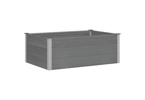 vidaXL Verhoogde Plantenbak HKC Grijs - 150x100x54cm | 65% Korting