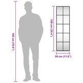 vidaXL Wandspiegel 30x100cm Zwart - 40% Korting