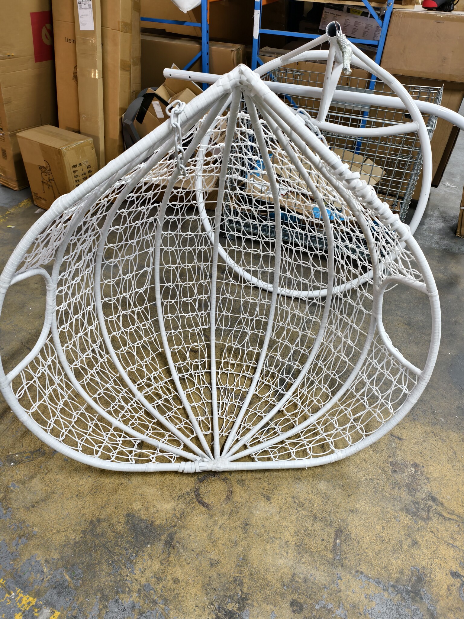 Hangstoel 2 Persoons Wit - 60% Korting - met Frame