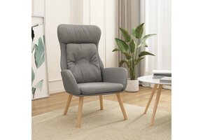 vidaXL Relaxstoel stof lichtgrijs - 40% Korting!