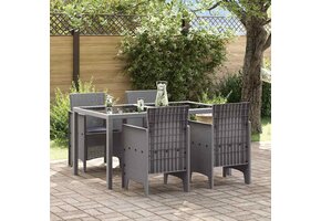 vidaXL Tuinstoel Set (4 stuks) Lichtgrijs - 70% Korting!