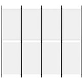 vidaXL Kamerscherm 4 panelen Wit - 40% Korting!