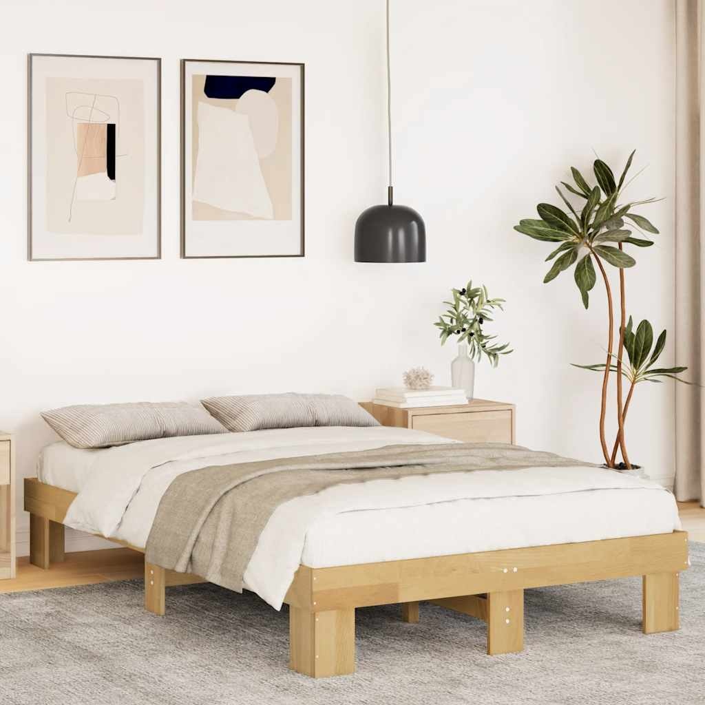 Retoertje: Massief Eiken Bedframe 120x200 cm - 40% Korting!