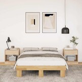 Retoertje: Massief Eiken Bedframe 120x200 cm - 40% Korting!