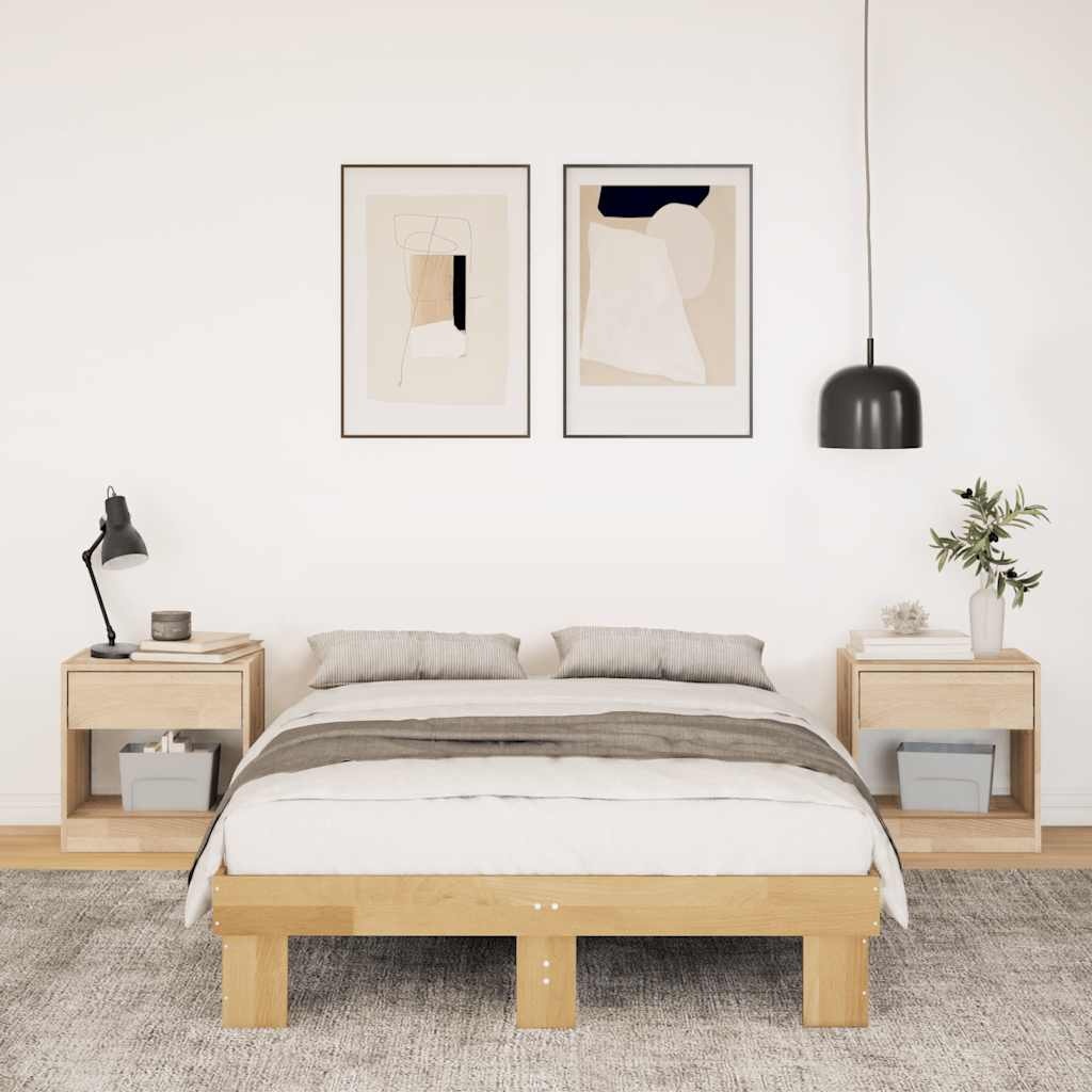 Retoertje: Massief Eiken Bedframe 120x200 cm - 40% Korting!