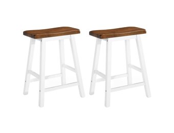 vidaXL Barkrukken Massief Hout - 2 stuks - 40% Korting