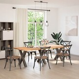 vidaXL Eettafelpoten X-vormig Staal Naturel - 55% Korting!