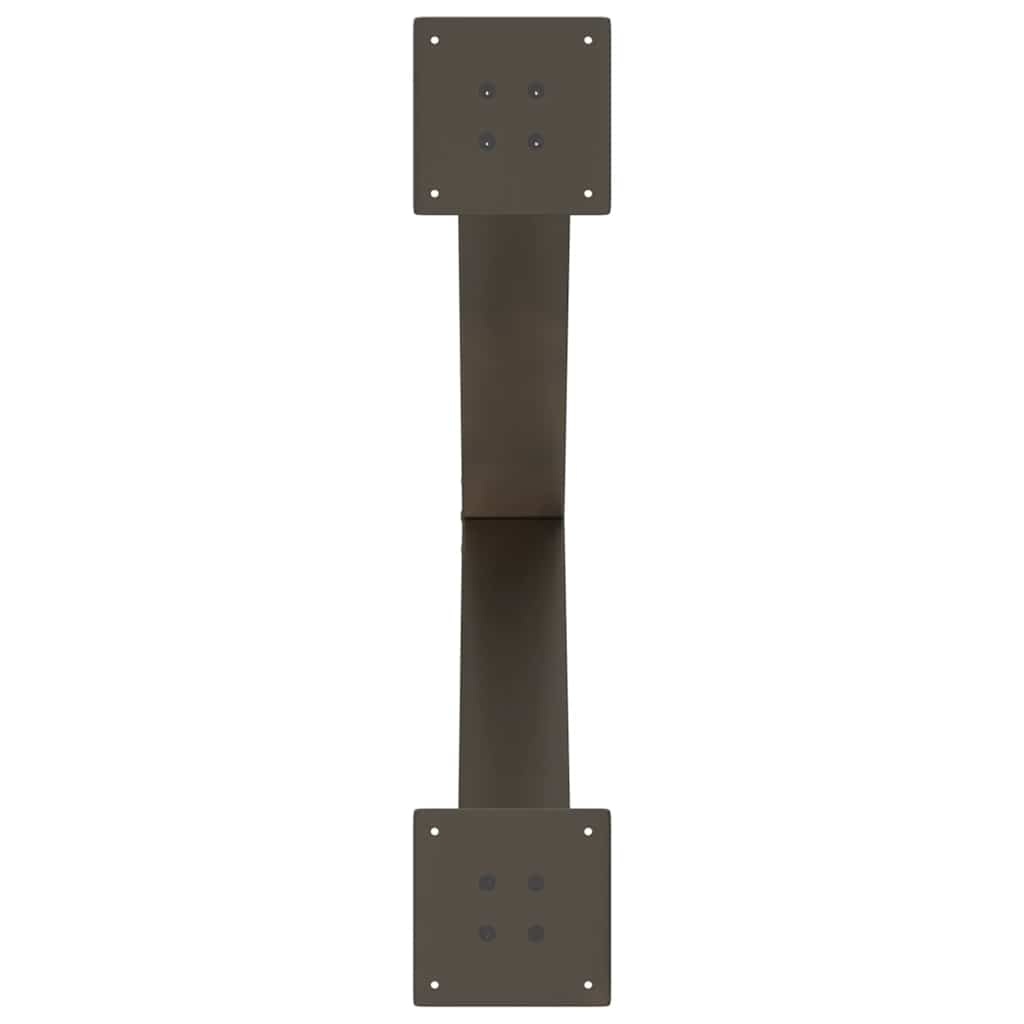 vidaXL Eettafelpoten X-vormig Staal Naturel - 55% Korting!