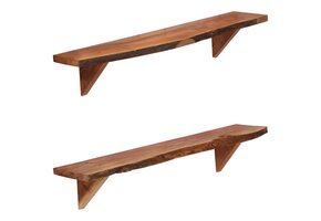 vidaXL Wandschappen Massief Acaciahout (2 st.) - 55% Korting!