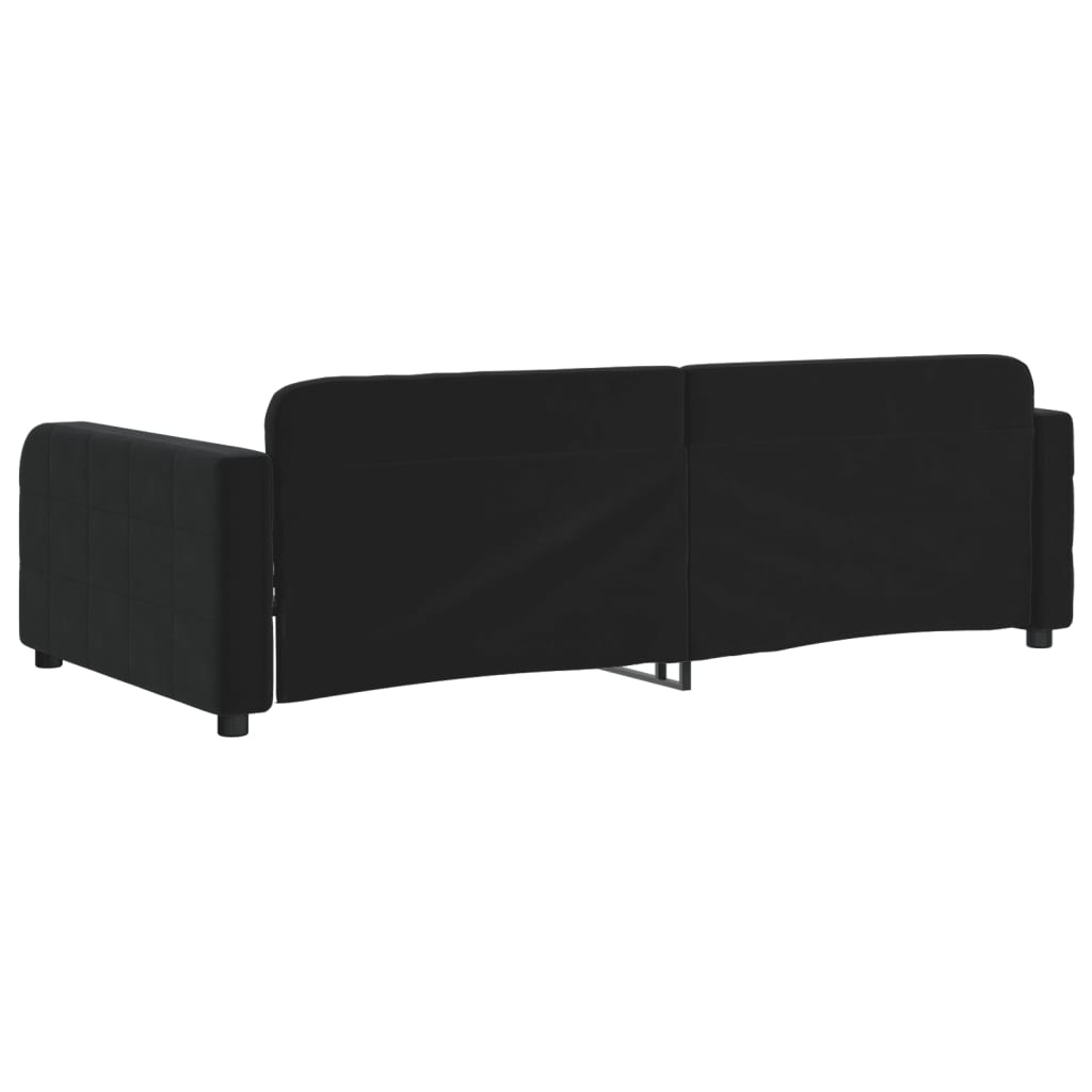 VidaXL Slaapbank Fluweel Zwart 90x200cm | Nu 40% Korting!