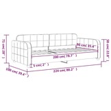 VidaXL Slaapbank Fluweel Zwart 90x200cm | Nu 40% Korting!