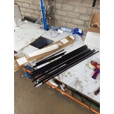 vidaXL Kamerscherm 3 panelen - 150x180 cm Wit - 55% Korting