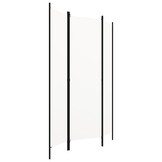 vidaXL Kamerscherm 3 panelen - 150x180 cm Wit - 55% Korting