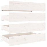 vidaXL Bedlades 4 st. massief grenenhout wit | 46% Korting