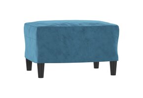 vidaXL Voetenbank Fluweel Blauw - 60x50x41 cm | 59% Korting