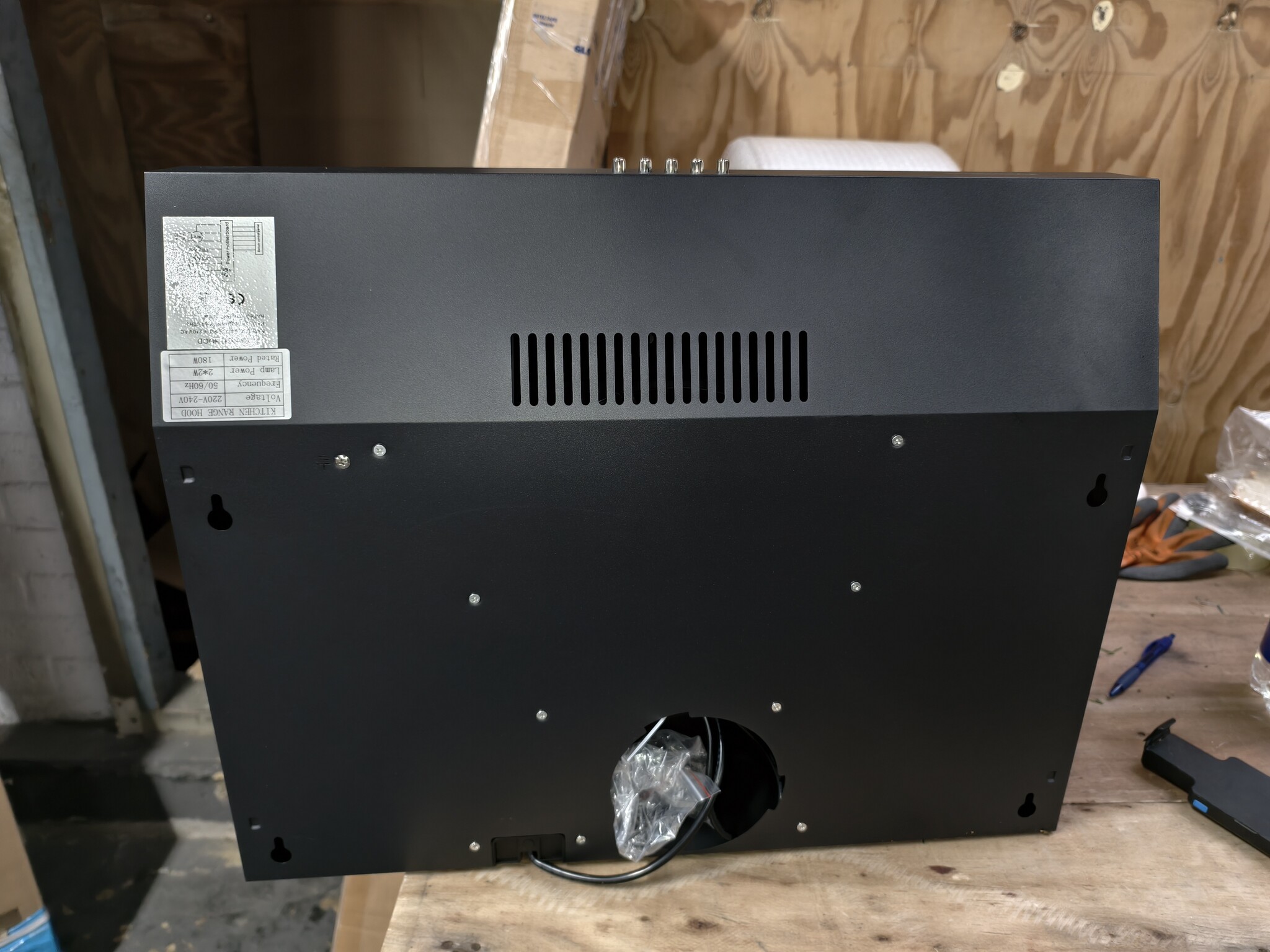 Onderbouw Afzuigkap - Zwart - 280 m³/u - LED - 3 standen