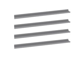 vidaXL Wandschappen 4 st. 100x9x3 cm Grijs - 40% Korting!