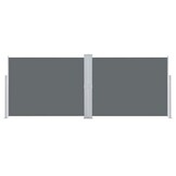 vidaXL Uittrekbaar Windscherm 140x1000cm Antraciet - 60% Korting!