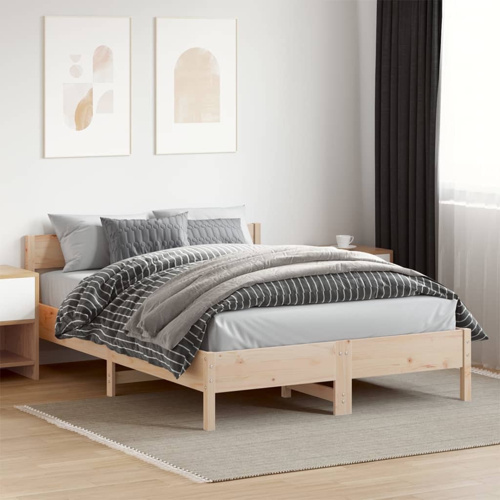 vidaXL Bedframe Grenenhout 150x200 cm - 40% Korting!