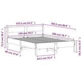 vidaXL Bedframe Grenenhout 150x200 cm - 40% Korting!