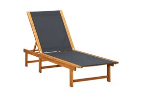 vidaXL Ligbed Acaciahout & Textileen - 68% Korting!